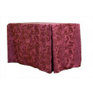 24"x60"x36" Melrose Damask Fitted Tablecloth