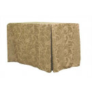 24"x60"x29" Melrose Damask Fitted Tablecloth