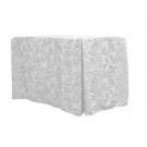 24"x72"x36" Melrose Damask Fitted Tablecloth