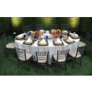 108" x 156" Oval Tablecloth Poly Value Tex
