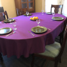 70" x 120" Oval Tablecloth Poly Value Tex
