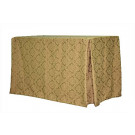 18" x 96" x 36" Saxony Damask Fitted Tablecloth