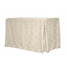 18"x72"x29" Saxony Damask Fitted Tablecloth
