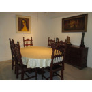74" x 116" Oval Saxony Damask Tablecloth