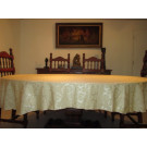 102" x 144" Oval Saxony Damask Tablecloth