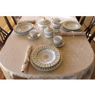 82" x 110" Oval Saxony Damask Tablecloth