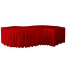 6030 Serpentine Fitted Tablecloth Shirred Spun Poly