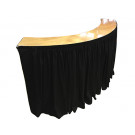 Custom Skirts Poly Shirred Pleat 37" to 42" Tall