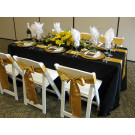 90" x 132" Rectangular Spun Poly Tablecloth