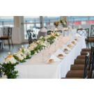 60" x 144" Rectangular Spun Poly Tablecloth