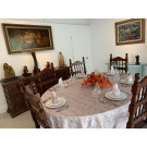70" X 120" Oval Etched Velvet Tablecloth