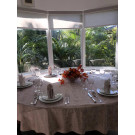 70" X 126" Oval Etched Velvet Tablecloth