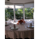 90" X 156" Oval Etched Velvet Tablecloth