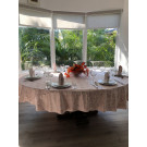 70" X 90" Oval Etched Velvet Tablecloth