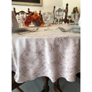 102" X 168" Oval Etched Velvet Tablecloth