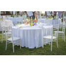 114" Round Spun Poly Tablecloth