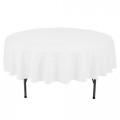 White 108 Inch Round Tablecloth on Sale