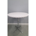 white faux leather round vinyl fitted tablecloth