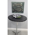 faux leather fitted vinyl table cover