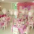 pink square tbalecloths birthparty for a girl