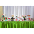 Havana Faux Burlap Lime Green Table Skirt