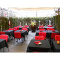 outdoor patio black square restaurant
