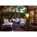 outdoor restaurant square linens 