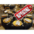 Poly Premier Round Black Tablecloth