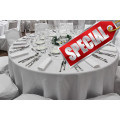 Poly Premier Round White Tablecloth