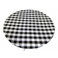 checkered table topper with elastic