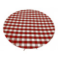 checkered table topper with elastic