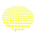 gingham table topper with elastic