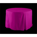 Stylish round fitted tablecloth with inverted pleat