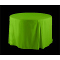 Round fitted tablecloth with inverted pleat