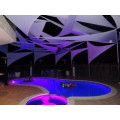 Decorative hanging sails in White Spandex