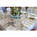 white square linens