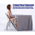 3 Sided Fitted Table Cover Open Back