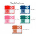 round fitted vinyl tablecloth checkered colors available