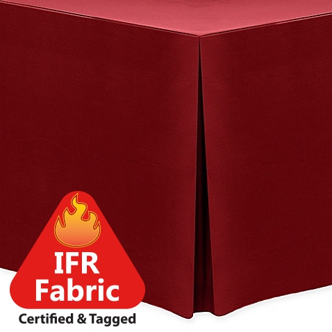 Inherently fire retardant fitted tablecloths