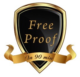 free printed table cover proof badge