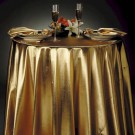 gold tissue lame round tablecloth