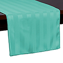 Teal Polyester Stripe Table runner on table