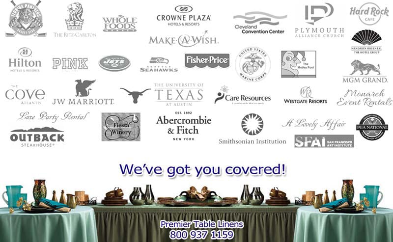 premier table linens clients